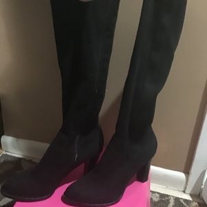 High suede boots